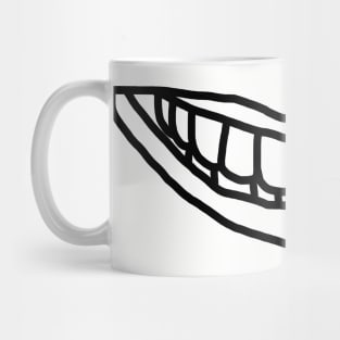 Minimal Lips Black Line Mug